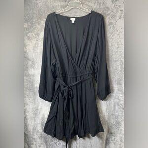 Ava & Viv Black Wrap Robe